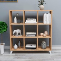 Βιβλιοθήκη Saul Megapap χρώμα pine oak 88,2x20x88,2εκ.