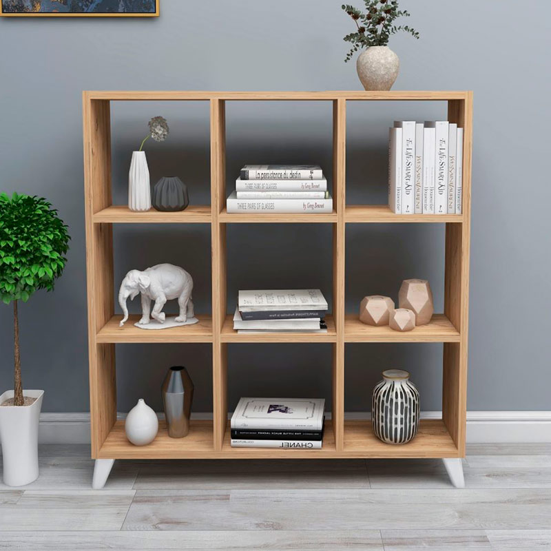 Βιβλιοθήκη Saul Megapap χρώμα pine oak 88,2x20x88,2εκ.