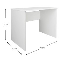Γραφείο εργασίας Kalen Megapap χρώμα λευκό 90x60x74εκ.