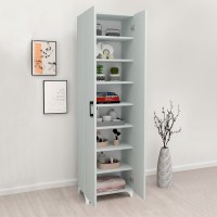 Ντουλάπα - Παπουτσοθήκη Lilly Megapap χρώμα λευκό 49x32x178εκ.