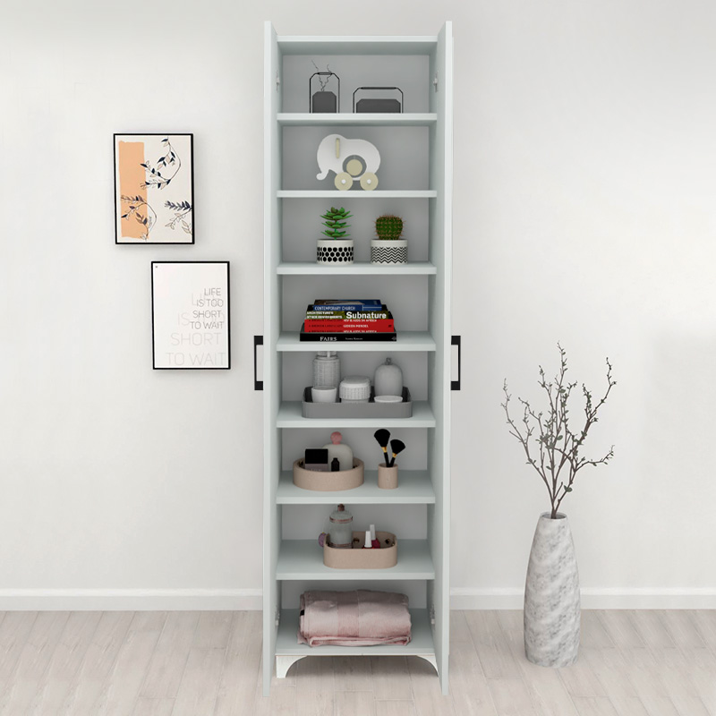 Ντουλάπα - Παπουτσοθήκη Lilly Megapap χρώμα λευκό 49x32x178εκ.