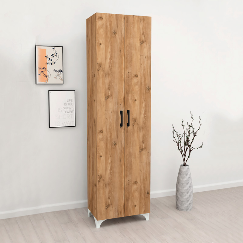 Ντουλάπα - Παπουτσοθήκη Lilly Megapap χρώμα pine oak 49x32x178εκ.