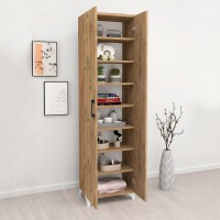 Ντουλάπα - Παπουτσοθήκη Lilly Megapap χρώμα pine oak 49x32x178εκ.