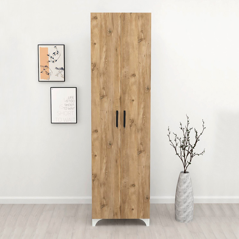 Ντουλάπα - Παπουτσοθήκη Lilly Megapap χρώμα pine oak 49x32x178εκ.