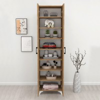 Ντουλάπα - Παπουτσοθήκη Lilly Megapap χρώμα pine oak 49x32x178εκ.