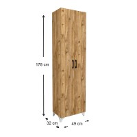Ντουλάπα - Παπουτσοθήκη Lilly Megapap χρώμα pine oak 49x32x178εκ.