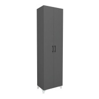 Ντουλάπα - Παπουτσοθήκη Lilly Megapap χρώμα ανθρακί 49x32x178εκ.