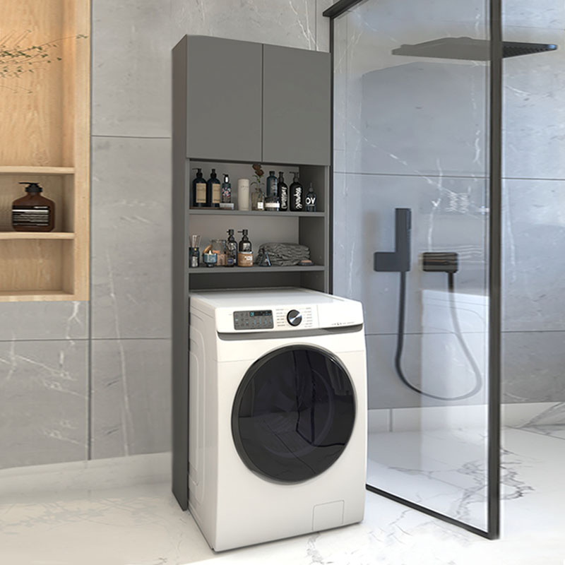 Έπιπλο πλυντηρίου Ramsey Megapap χρώμα ανθρακί 65x27x190,6εκ.