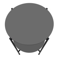 Τραπεζάκι βοηθητικό Argento Megapap χρώμα ανθρακί 43x43x60εκ.