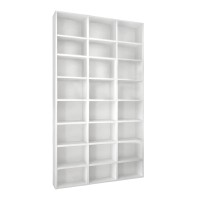 Βιβλιοθήκη Fyodor Megapap χρώμα λευκό 102x16x178εκ.