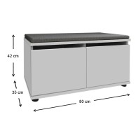 Παπουτσοθήκη Twain Megapap 8 ζευγών χρώμα λευκό 80x35x42εκ.