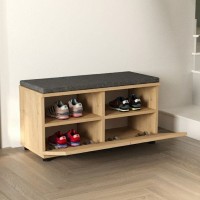 Παπουτσοθήκη Twain Megapap 8 ζευγών χρώμα sapphire oak 80x35x42εκ.