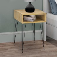 Κομοδίνο Scott Megapap χρώμα sapphire oak 40x30x60εκ.