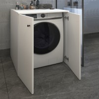 Έπιπλο πλυντηρίου Gray Megapap χρώμα λευκό 70x66x90εκ.