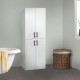 Ντουλάπα μπάνιου - Έπιπλο πλυντηρίου Millay Megapap από μελαμίνη χρώμα λευκό 70x70x180εκ.