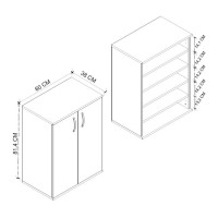 Παπουτσοθήκη - Ντουλάπι Manolo Megapap χρώμα λευκό 60x38x81,4εκ.