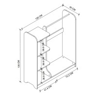 Έπιπλο εισόδου Rozesme Megapap χρώμα pine oak 120x40x135εκ.