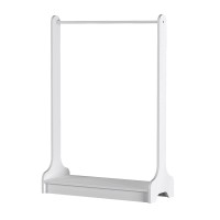 Έπιπλο εισόδου Belgum Megapap χρώμα λευκό 87,3x35x128εκ.