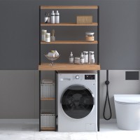 Έπιπλο πλυντηρίου Berkus Megapap χρώμα pine oak 90x60x178εκ.