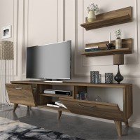 Έπιπλο τηλεόρασης Colin Megapap χρώμα καρυδί 150x29,5x40,6εκ.