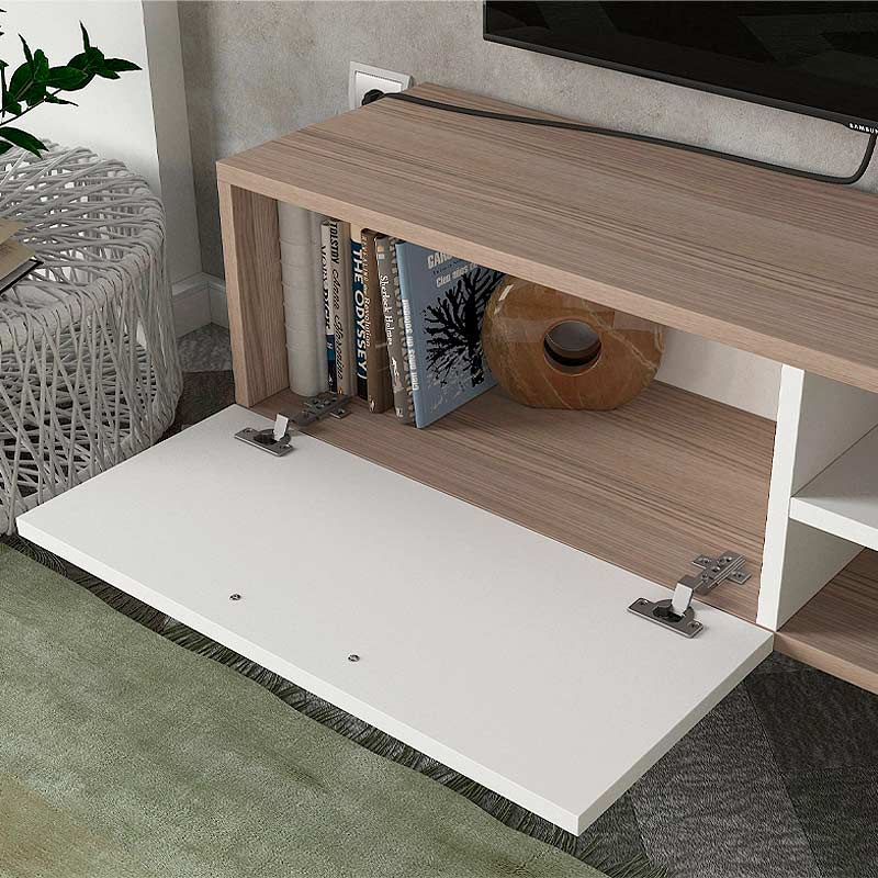 Έπιπλο τηλεόρασης Ceren Megapap χρώμα λευκό - cordoba 149,5x31x131,6εκ.
