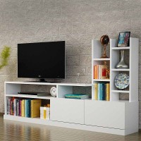 Σύνθεση τηλεόρασης Pesaro Megapap χρώμα λευκό 165x25x91,3εκ.
