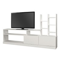 Σύνθεση τηλεόρασης Pesaro Megapap χρώμα λευκό 165x25x91,3εκ.