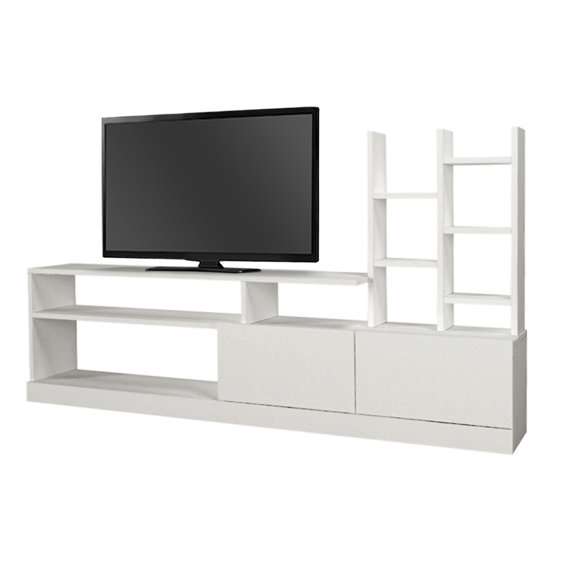 Σύνθεση τηλεόρασης Pesaro Megapap χρώμα λευκό 165x25x91,3εκ.