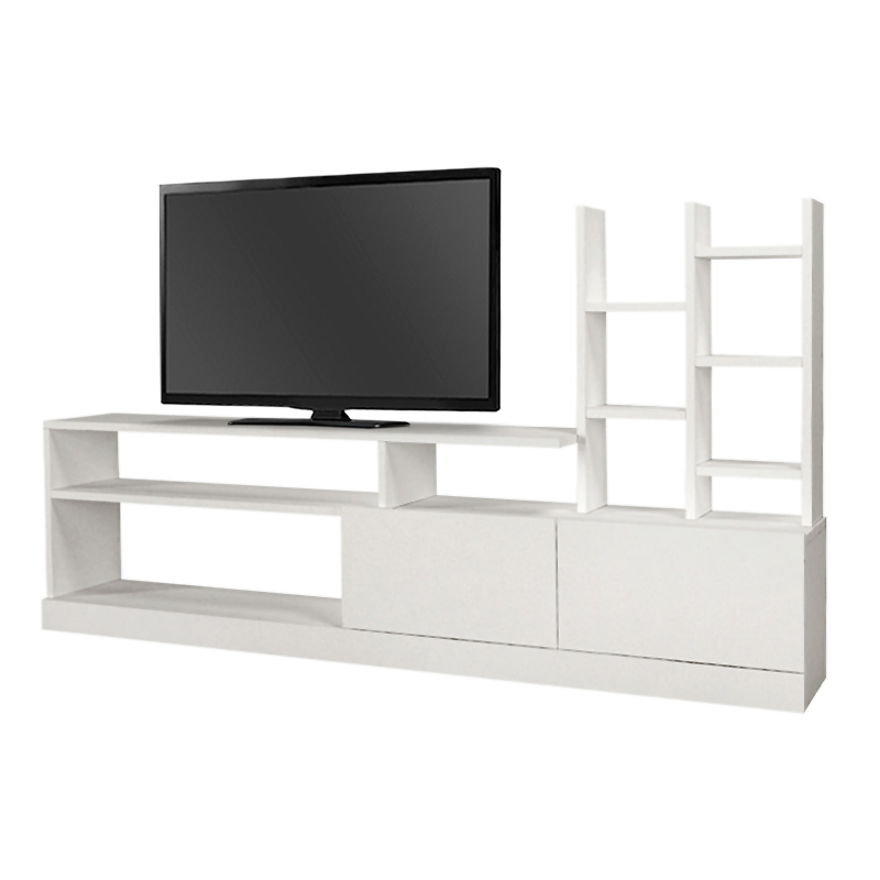 Σύνθεση τηλεόρασης Pesaro Megapap χρώμα λευκό 165x25x91,3εκ.