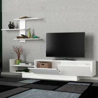 Σύνθεση τηλεόρασης Egemen Megapap χρώμα λευκό 180x32x40εκ.
