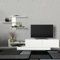 Σύνθεση τηλεόρασης Egemen Megapap χρώμα λευκό 180x32x40εκ.