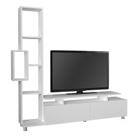 Σύνθεση τηλεόρασης Tulip Megapap χρώμα λευκό 160x29,5x160εκ.