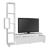 Σύνθεση τηλεόρασης Tulip Megapap χρώμα λευκό 160x29,5x160εκ.
