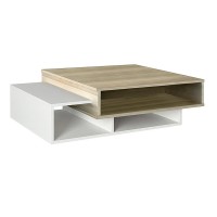 Τραπεζάκι σαλονιού Tab Megapap χρώμα λευκό - cordoba 105x60x32εκ.