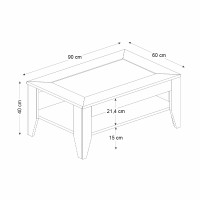 Τραπεζάκι σαλονιού Madura Megapap χρώμα sapphire oak 90x60x40εκ.