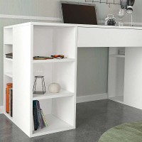 Γραφείο εργασίας Pontus Megapap χρώμα λευκό 145x60x74,4εκ.