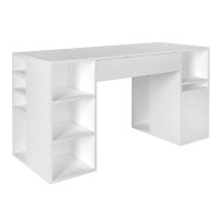 Γραφείο εργασίας Pontus Megapap χρώμα λευκό 145x60x74,4εκ.