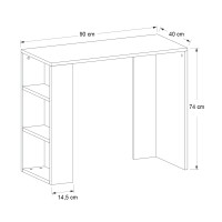 Γραφείο εργασίας Netenia Megapap χρώμα λευκό 90x40x74εκ.