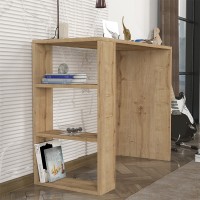 Γραφείο εργασίας Netenia Megapap χρώμα sapphire oak 90x40x74εκ.