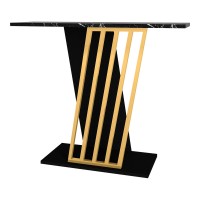 Κονσόλα Gravity Megapap χρώμα μαύρο εφέ μαρμάρου - χρυσό 90x29,6x76,8εκ.