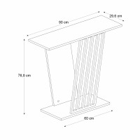 Κονσόλα Gravity Megapap χρώμα μαύρο εφέ μαρμάρου - χρυσό 90x29,6x76,8εκ.