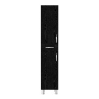 Ντουλάπι κουζίνας - μπάνιου Selina Megapap χρώμα sencron black 35x31x179εκ.