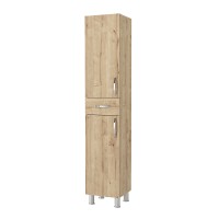 Ντουλάπι κουζίνας - μπάνιου Selina Megapap χρώμα sapphire oak 35x31x179εκ.