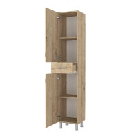 Ντουλάπι κουζίνας - μπάνιου Selina Megapap χρώμα sapphire oak 35x31x179εκ.