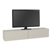 Έπιπλο τηλεόρασης επιτοίχιο Aristo Megapap με LED χρώμα sandstone 135x31,6x25εκ.