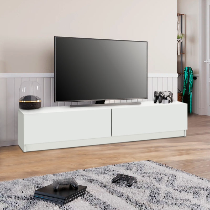 Έπιπλο τηλεόρασης Ahenk Megapap χρώμα λευκό 160x31,3x32,9εκ.