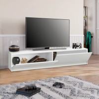 Έπιπλο τηλεόρασης Ahenk Megapap χρώμα λευκό 160x31,3x32,9εκ.