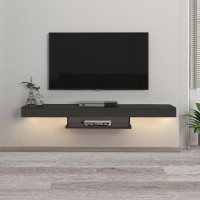 Έπιπλο τηλεόρασης επιτοίχιο Albares Megapap με LED χρώμα ανθρακί 150x29,6x22εκ.