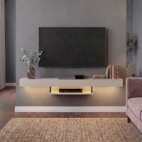 Έπιπλο τηλεόρασης επιτοίχιο Albares Megapap με LED χρώμα sandstone 150x29,6x22εκ.