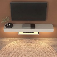 Έπιπλο τηλεόρασης επιτοίχιο Albares Megapap με LED χρώμα sandstone 150x29,6x22εκ.